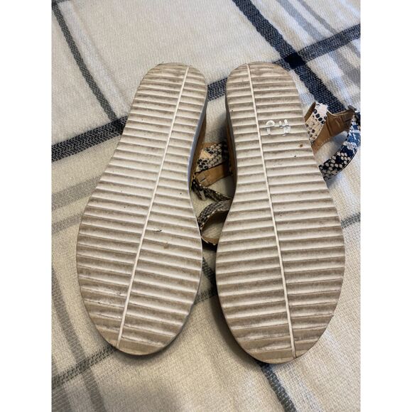 Steve Madden Women's Faithi Wedge Sandal Size 8M Snakeskin Print Silver Buckle - Picture 6 of 11